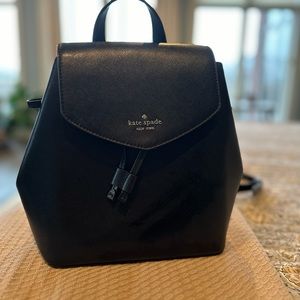 Black Kate Spade Leather Backpack